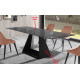 Mesa comedor Extensible con Tapa Cristal y patas metálicas Ref Q46000