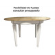 Mesa de comedor redonda clásica extensible con patas a elegir Ref BU15000