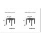 Mesa de comedor clásica extensible con patas a elegir Ref BU16000