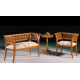 Sofá y sillón tapizado clásico tapizado fabricado en madera Ref BU82000
