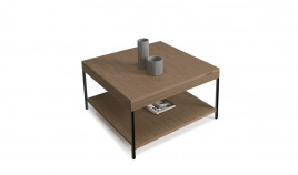 Mesa de centro fabricada en chapa de roble con tapa elevable Ref H10255