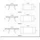Mesa comedor Extensible con Tapa cerámica y patas de madera Ref Q42000