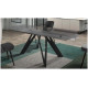 Mesa comedor Extensible con Tapa de Cristal y patas Metálicas Ref Q14000
