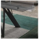 Mesa comedor Extensible con Tapa de Cristal y patas Metálicas Ref Q14000