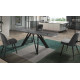 Mesa comedor Extensible con Tapa de Cristal y patas Metálicas Ref Q14000