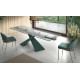Mesa comedor Extensible con Tapa de Cristal y patas Metálicas Ref Q20000