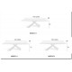 Mesa comedor Extensible con Tapa de Cristal y patas Metálicas Ref Q20000