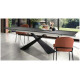 Mesa comedor Extensible con Tapa de cerámica y patas Metálicas Ref Q21000