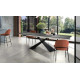 Mesa comedor Extensible con Tapa de cerámica y patas Metálicas Ref Q21000