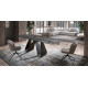 Mesa comedor Extensible con Tapa de Cristal y patas Metálicas Ref Q27000