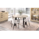 Mesa de Comedor redonda fija con pata metálica Ref Y47000