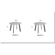 Mesa de Comedor redonda fija con pata metálica Ref Y47000