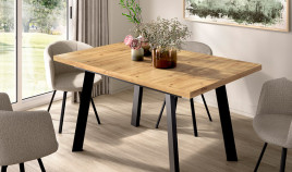 Mesa de comedor fija con pata metálica Ref Y49000