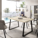 Mesa de comedor fija con pata metálica Ref Y50000