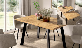 Mesa de comedor extensible con pata metálica Ref Y51000