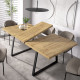 Mesa de comedor extensible con pata metálica Ref Y52000