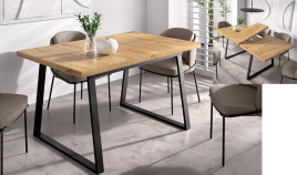 Mesa de comedor extensible con pata metálica Ref Y52000