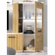 Salón moderno con módulo bajo, vitrinas y estante Ref YT13