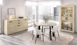 Salón moderno con vitrina y aparador Ref YT25
