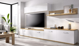 Salón moderno con módulo bajos y altos Ref YT27