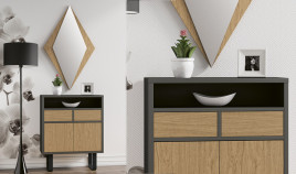 Conjunto recibidor de Consola y Espejo Ref H10283