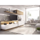 Salón moderno con módulos bajos y altos y soporte tv Ref YD2505