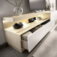 Salón moderno con módulos bajos y altos y soporte tv Ref YD2505