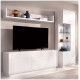 Salón moderno con módulo bajo y vitrina Ref YD2508