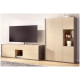 Salón moderno con módulo bajo y vitrina Ref YD2509