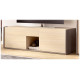 Salón moderno con módulo bajo y vitrina Ref YD2509