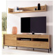 Salón moderno con módulo bajo y vitrina Ref YD2510