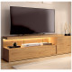 Salón moderno con módulos bajos, soporte tv y vitrina Ref YD2512