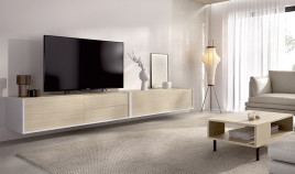 Salón moderno con módulos bajos colgados Ref YD2514