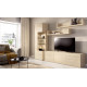 Salón moderno con módulo bajo y vitrina Ref YD2516