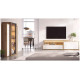 Salón moderno con módulos bajos, soporte tv y vitrina Ref YD2518