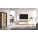 Salón moderno con módulos bajos, soporte tv y vitrina Ref YD2518