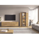 Salón moderno con módulo bajo y vitrina Ref YD2521
