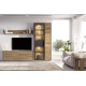 Salón moderno con módulos bajos y vitrina Ref YD2522