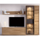 Salón moderno con módulos bajos y vitrina Ref YD2522
