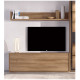 Salón moderno con módulos bajos y vitrina Ref YD2522