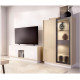 Salón moderno con módulo bajo y vitrina Ref YD2526