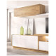Salón moderno con módulos bajos y altos y soporte Tv Ref YD2527