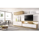 Salón moderno con módulos bajos y altos y soporte Tv Ref YD2527