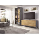 Salón moderno con módulo bajo y vitrina Ref YD2530