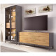 Salón moderno con módulo bajo y vitrina Ref YD2530