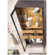 Salón moderno con módulo bajo y vitrina Ref YD2530