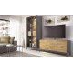 Salón moderno con módulo bajo y vitrina Ref YD2530