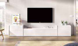 Salón moderno módulos bajo con puertas y cajones Ref YD2532