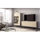 Salón moderno con módulo bajo y vitrina Ref YD2535