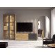 Salón moderno con módulo bajo y vitrina Ref YD2538